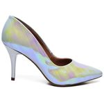 Scarpin Salto Médio Iridescente Lilás