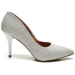 Scarpin Salto Médio Luminicolor Prata