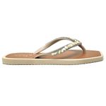 Rasteira com Pedraria Off White