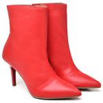 9101 Bota Cano Curto Salto Fino Médio Napa Vermelho