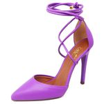 7939 Scarpin Salto Alto Bico Folha com Tiras Napa Iris
