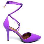 8939 Scarpin Salto Médio Bico Folha com Tiras Napa Iris