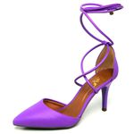 8939 Scarpin Salto Médio Bico Folha com Tiras Napa Iris
