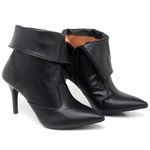 9103 Bota Cano Curto/Dobrado Salto Fino Médio Napa Preto