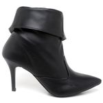 9103 Bota Cano Curto/Dobrado Salto Fino Médio Napa Preto