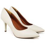 Scarpin Salto Médio Napa Off White