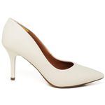 Scarpin Salto Médio Napa Off White