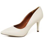 Scarpin Salto Médio Napa Off White