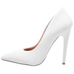 Kit com 2 Pares de Scarpin Salto Alto Verniz Nude/Branco