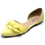 M003 Sapatilha Camurça com Babado Amarelo 