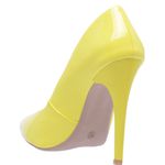 SSA Scarpin Salto Alto Verniz Amarelo