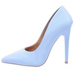 SSA Scarpin Salto Alto Verniz Azul