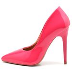 Scarpin Salto Alto Verniz Rosa Chiclete