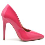Scarpin Salto Alto Verniz Rosa Chiclete
