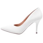 Scarpin Salto Médio Verniz Branco