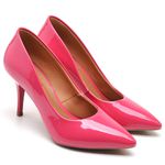 Scarpin Salto Médio Verniz Rosa Chiclete