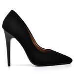 Scarpin Salto Alto Nobuck Preto