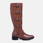 Bota Biker Feminina Larissa Marrom