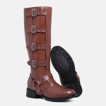 Bota Biker Feminina Larissa Marrom