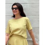 Conjunto Saia e Blusa Olivia Amarelo 