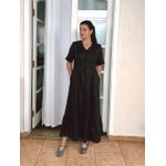 Vestido Bárbara Puro Linho Preto