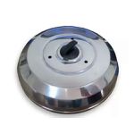 Kit Pizza Para Churrasqueira Com Pá de Pizza Alumínio, Pedra Refratária 35cm e Abafador Polido