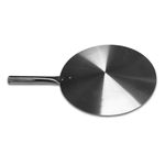 Kit Pizza Para Churrasqueira Com Pá de Pizza Alumínio, Pedra Refratária 35cm e Abafador Polido