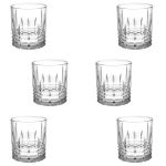 Jogo de 6 copos para Whisky Tartan em cristal ecológico 330ml - Full Fit