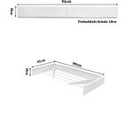 Varal Prático de Parede em Alumínio 90cm - Kuhl