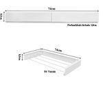 Varal Prático de Parede em Alumínio 74cm - Kuhl