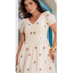 Vestido Voil Bordado Luzia Fazzolli 
