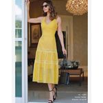 Vestido Renda Midi Amarelo