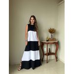 Vestido Roberta Preto e Branco
