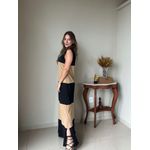 Vestido Roberta Preto e Nude