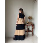 Vestido Roberta Preto e Nude
