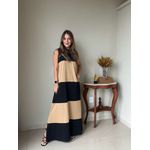 Vestido Roberta Preto e Nude