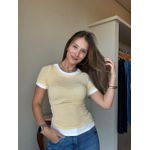Blusa Duo Color Amarela