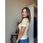 Blusa Duo Color Amarela