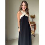 Vestido Amanda Preto com Nude