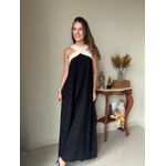 Vestido Amanda Preto com Nude