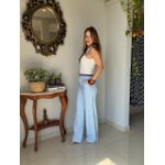 Calça Reta Alfaiataria Azul Bebê