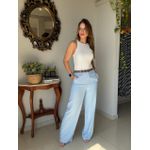 Calça Reta Alfaiataria Azul Bebê