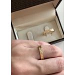 Alianças de casamento e noivado em ouro 18k 750 tradicional com diamantes 3,50 mm