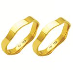 Alianças de casamento e noivado em ouro 18k. 750 anatômica 3.7 mm