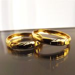 Par Aparador de aliança em Ouro para noivado e casamento 2 peças 
