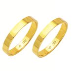 Alianças de casamento e noivado em ouro 18k 750 tradicional reta 3 mm