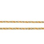 Corrente de Ouro tipo corda Italiana 3 cores