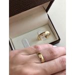 Alianças de casamento e noivado em ouro 18k 750 tradicional 4 mm