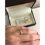 Alianças de casamento e noivado em ouro 18k 750 Anatômicas 4 mm