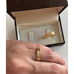 Alianças de casamento e noivado em Ouro 18k 750 Frisada com diamante 4.00 MM